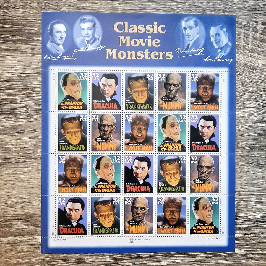 Here’s more than you ever need to know about the Classic Movie Monsters stamps of 1997.